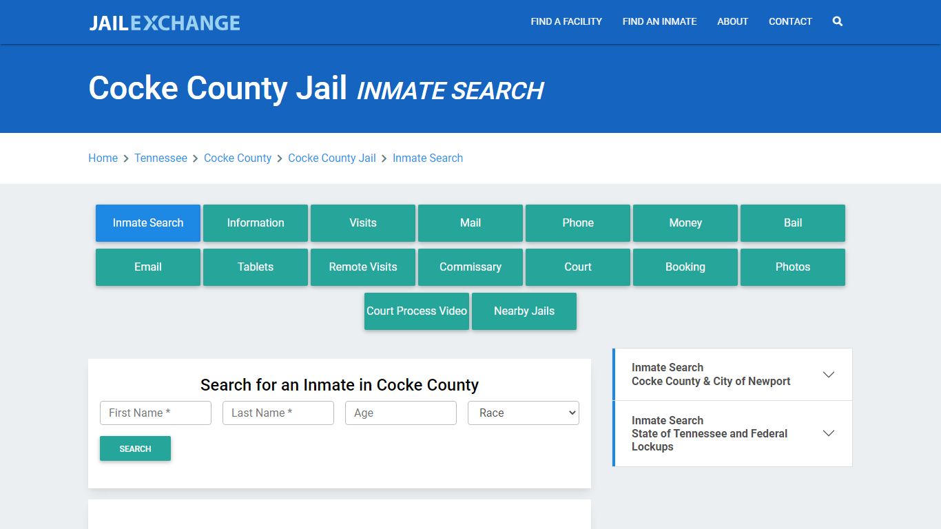 Cocke County Jail, TN Inmate Search: Roster & Mugshots