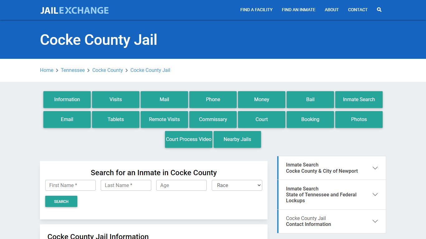 Cocke County Jail Roster Lookup, TN, Inmate Search